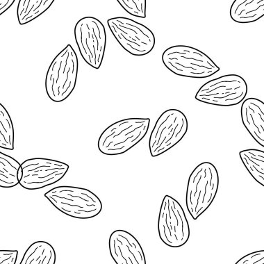 Kalıp Fındık. Vektör el çizimi desen. 