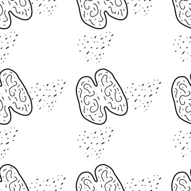 Kalıp Fındık. Vektör el çizimi desen. 