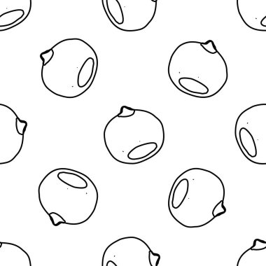 Kalıp Fındık. Vektör el çizimi desen. 