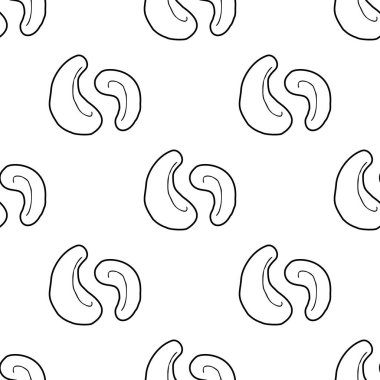 Cevizli fındıklı el çizimi vektörsüz desen. Taslak monokrom dokusu karalama stilinde yapılır. Meyve