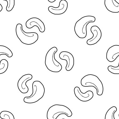 Cevizli fındıklı el çizimi vektörsüz desen. Taslak monokrom dokusu karalama stilinde yapılır. Meyve