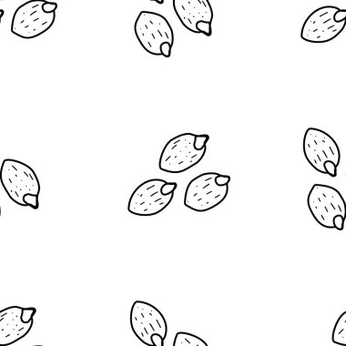 Ayçiçeği desenleri. Elle çizilmiş gıdalar kusursuz arka plan