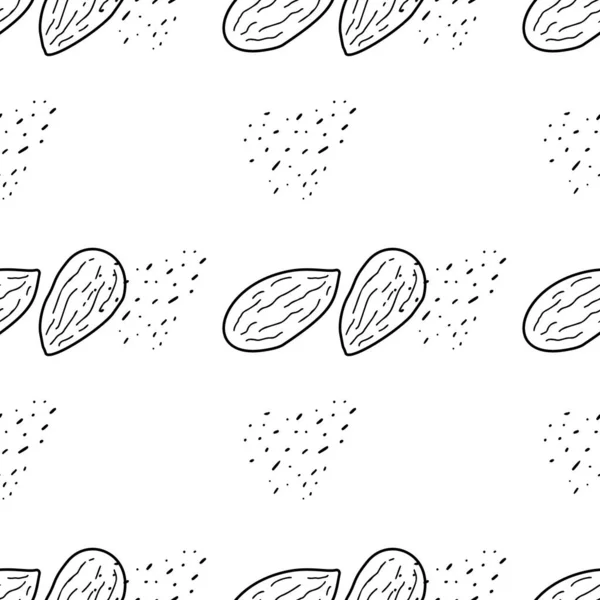 パターンひまわり 手描きの食品シームレスな背景 — ストックベクタ