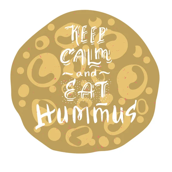 Χειροποίητα Γράμματα Hummus Διαφορετικές Εικονογραφήσεις Τριγύρω Μοναδικό Διανυσματικό Απόσπασμα Poster — Διανυσματικό Αρχείο