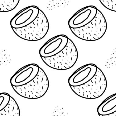 Kalıplar Hindistan cevizi. Kusursuz arkaplan vektörü