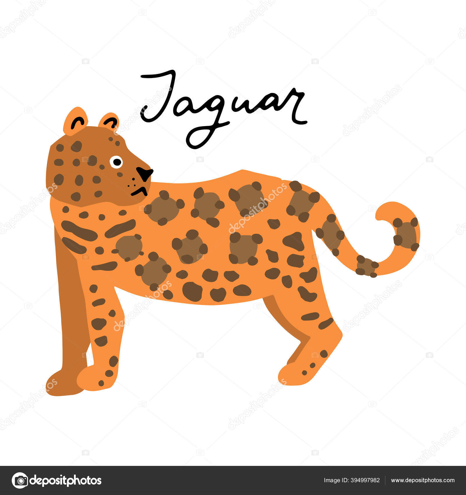 South America Jaguar Animal Vector Illustration Clipart Kids Design Poster Stock Vector Image by ©manusa #394997982 South America Jaguar Animal Vector Illustration Clipart Kids Design Poster Stock Vector Image by ©manusa #394997982