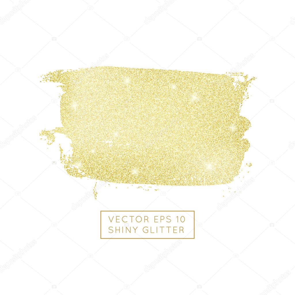 Shiny golden glitter vector background. Shiny sparkling star dust texture for luxury rich greeting card. Isolated