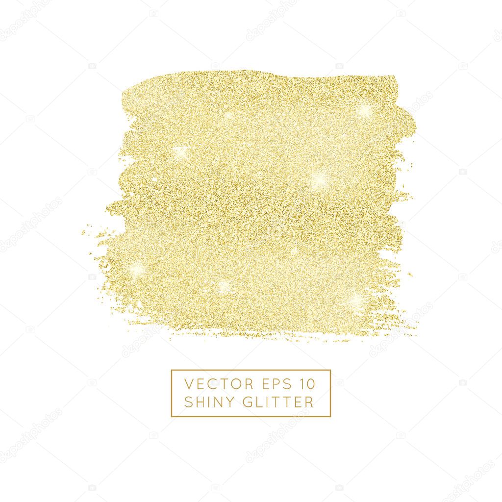 Shiny golden glitter vector background. Shiny sparkling star dust texture for luxury rich greeting card. Isolated