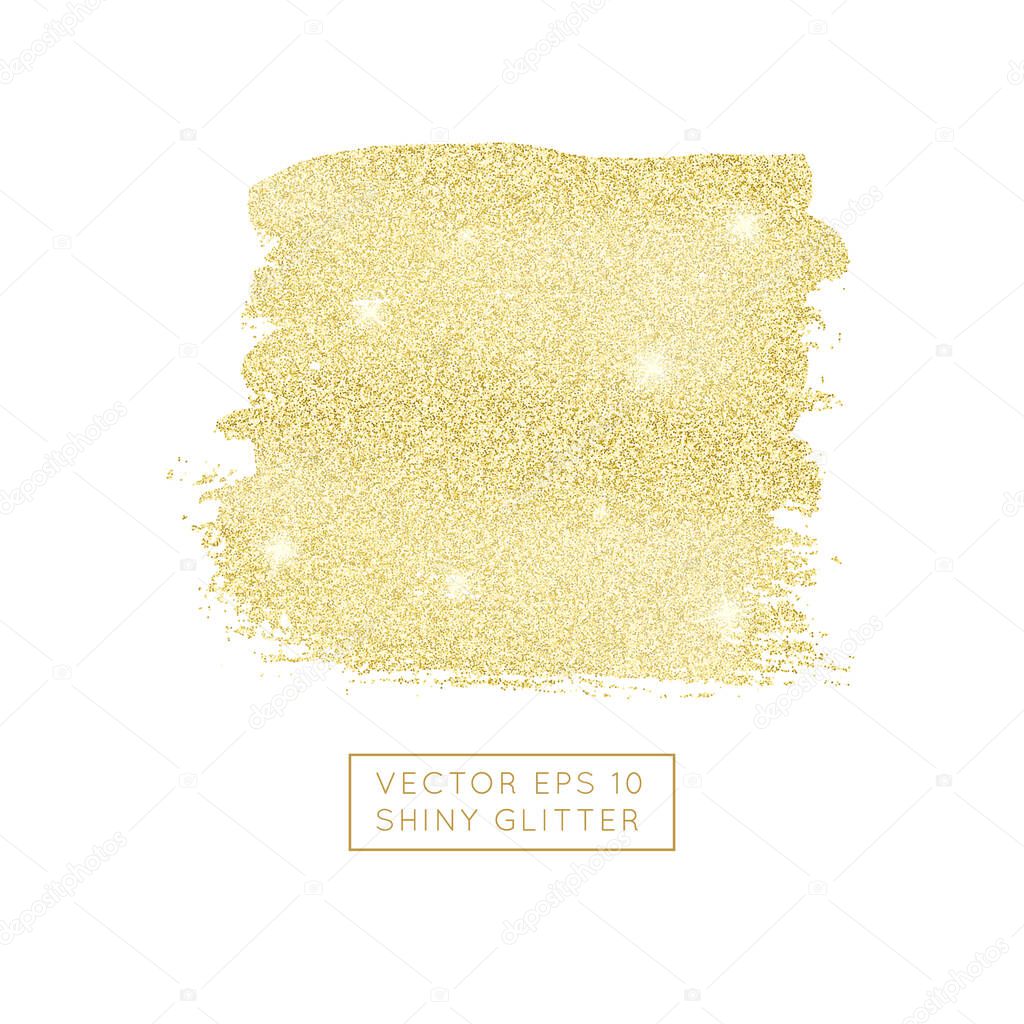 Shiny golden glitter vector background. Shiny sparkling star dust texture for luxury rich greeting card. Isolated 