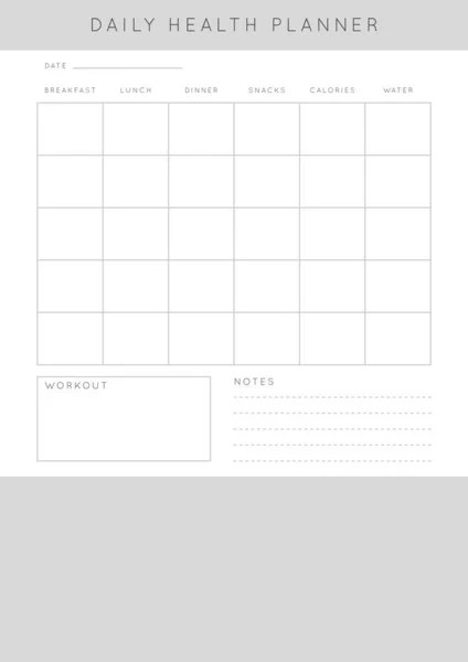 Minimalistische Abstracte Monochtome Planner Dagelijks Wekelijks Maandelijkse Planner Template Blanco — Stockvector