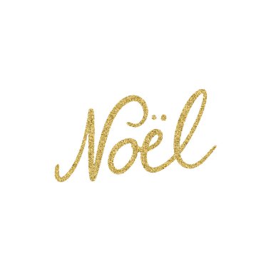 Parlak altın parıltılı desenli Noel el yazısı alıntısı. Eşsiz vektör betiği posteri. Kartlar, t-shirtler, çantalar, posterler, ürünler, afişler için özel baskı.