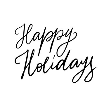 El çizimi şablonlar - İyi tatiller - etrafta çizimler var. Benzersiz vektör betiği poster diyor. Özel.