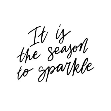 El yazması şablonlar etrafta resimlerle Sparkle 'ın sezonu. Benzersiz vektör betiği poster diyor. Özel.