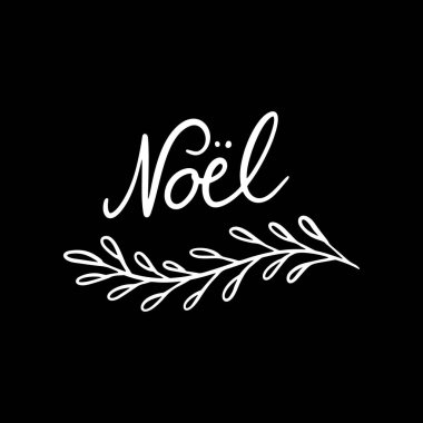 El çizimi harf şablonu, Noel, etrafta çizimler var. Benzersiz vektör betiği poster diyor. Özel.