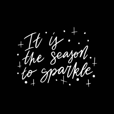 El yazması şablonlar etrafta resimlerle Sparkle 'ın sezonu. Benzersiz vektör betiği poster diyor. Özel.