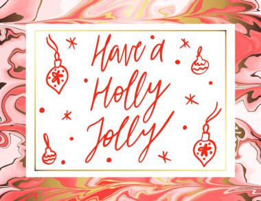  Holly Jolly 'den bir alıntı yap. Modern beyaz ve kırmızı Noel şekeri dokusu. Tasarım kapakları, sunum, davetiye, broşür, poster, kartvizit ve sosyal medya için iyi.