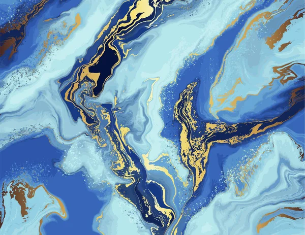 Зимние Праздники Золотой Мрамор Абстрактный Шаблон Шаблона Современный Белый Синий — стоковый вектор