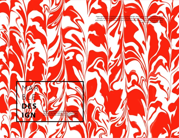Vacances Hiver Modèle Abstrait Marbre Moderne Blanc Rouge Fond Texture — Image vectorielle