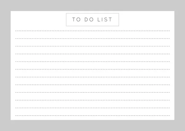 Vector Monochrome Planner Daily Planner Template Blank Printable Horiztable Notebook — 스톡 벡터