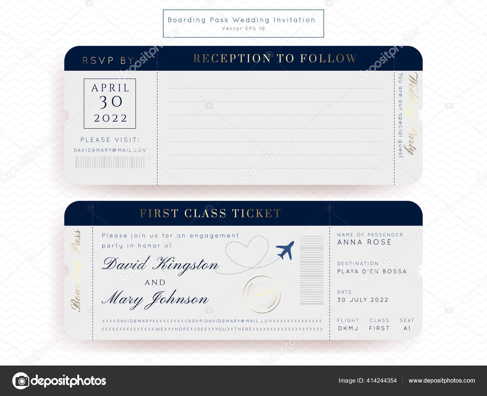 Travel Theme Boarding Passes Boarding Pass Wedding Invitations Airplane Ticket Destination Wedding Plane Ticket Passport