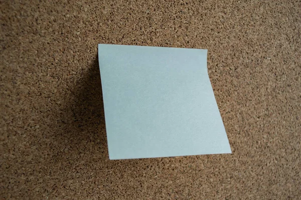 White Sticky Note Paper Cork Board Copy Space — Stock Photo, Image