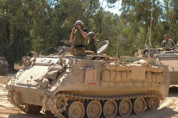 South Israel August 2014 Israeli Soldiers Next Gaza Border Conflict — Stock Photo, Image