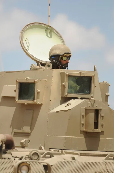 South Israel July 2014 Armored Personal Vehicle Heading Gaza Strip — Stock Photo, Image