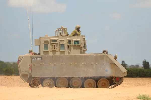 South Israel July 2014 Armored Personal Vehicle Heading Gaza Strip — Stock Photo, Image