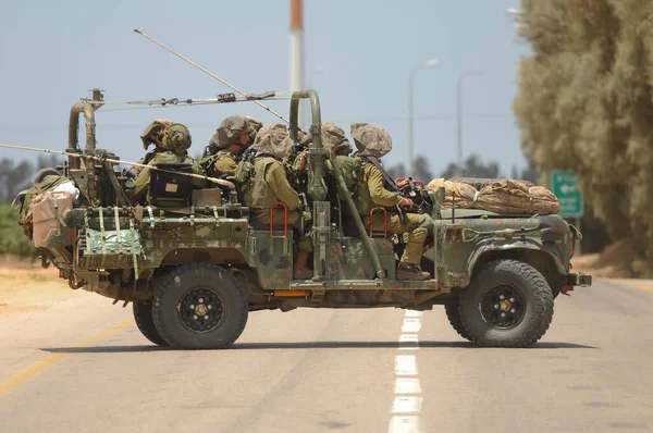 South Israel July 2014 Armored Personal Vehicle Heading Gaza Strip — Stock Photo, Image