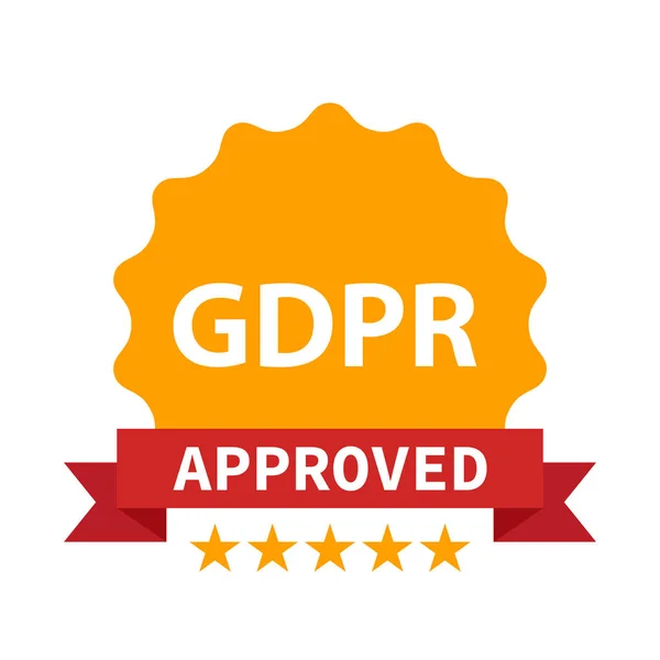 European GDPR Ready badge template. — Stock Vector