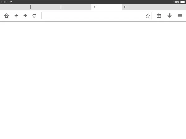 平板移动浏览器窗口矢量图示. — 图库矢量图片