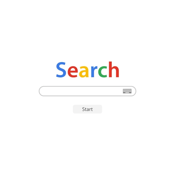 Diseño de elementos vectoriales de barra de búsqueda de cajas de búsqueda ui plantilla aislada sobre fondo blanco — Archivo Imágenes Vectoriales