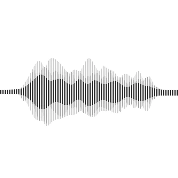 Vector geluid golfvormen. Geluidsgolven en muzikale pulse pictogrammen. — Stockvector