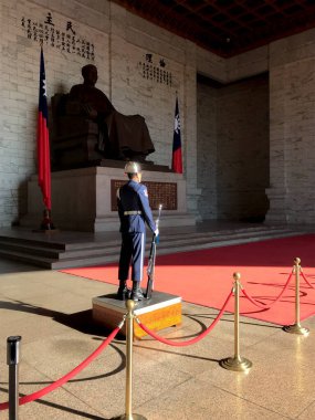 Chiang kai-shek anıt mezar bekçisi.