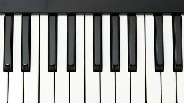 Teclado musical isolado, vista superior — Fotografia de Stock