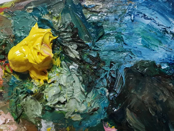 yağlı boya paleti sanatçının doku