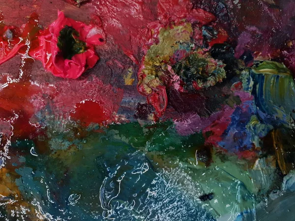 yağlı boya paleti sanatçının doku