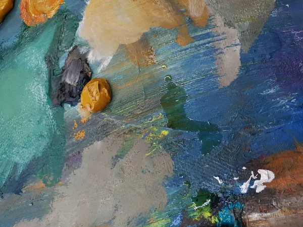 yağlı boya paleti sanatçının doku