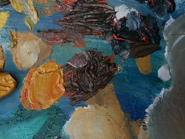 yağlı boya paleti sanatçının doku