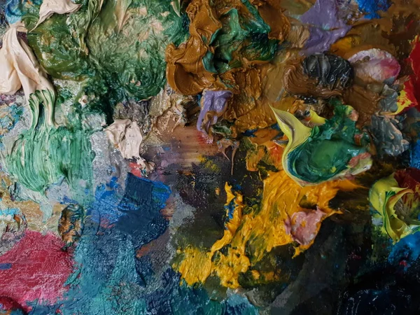 yağlı boya paleti sanatçının doku