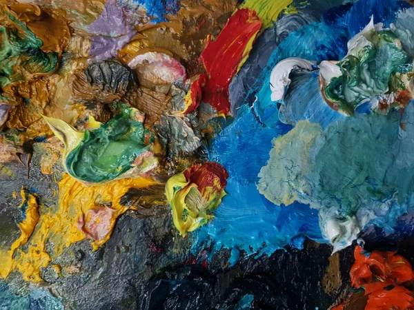 yağlı boya paleti sanatçının doku