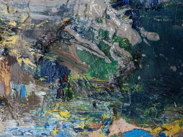 yağlı boya paleti sanatçının doku