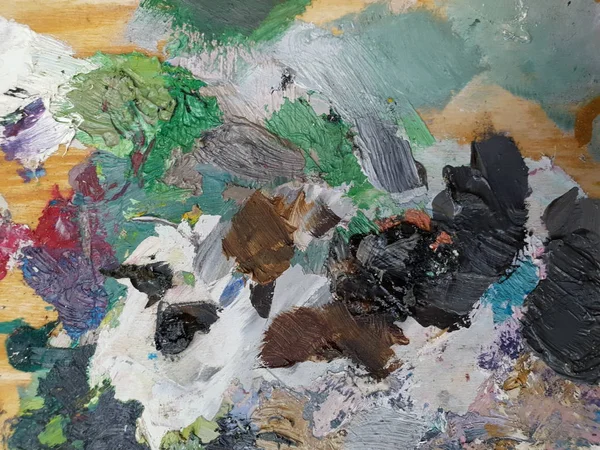 yağlı boya paleti sanatçının doku