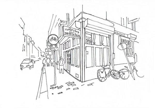 evler, sokaklar, insanlar ve yaşam, yaşam grafik çizim