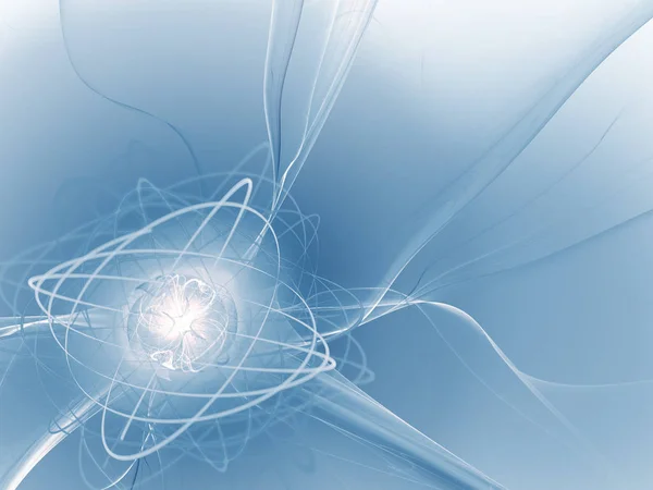 原子ファンタジー 科学技術の抽象的な背景 — ストック写真