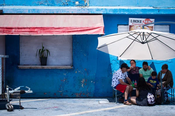 Een Dagelijks Uitzicht Het Centrum Van San Antonio Chili Een — Stockfoto