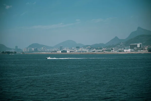 View Sugar Loaf Botafogo Mountain Landscape Rio Janeiro Cable Car — Stock Photo, Image