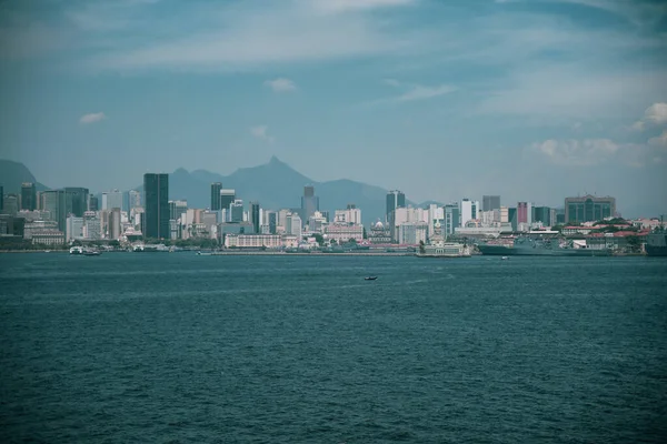 Vista Pão Açúcar Botafogo Uma Montanha Uma Paisagem Rio Janeiro — Fotografia de Stock