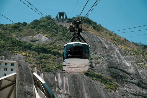 Pohled Bochník Cukru Botafogo Horu Krajinu Rio Janeiro Lanovky Brazílie — Stock fotografie