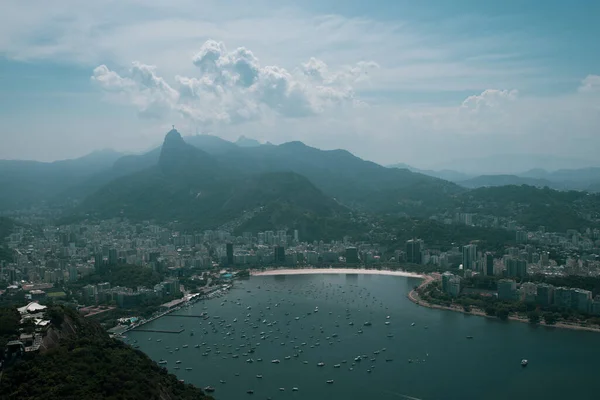 Vista Del Pan Azúcar Botafogo Una Montaña Paisaje Río Janeiro —  Fotos de Stock